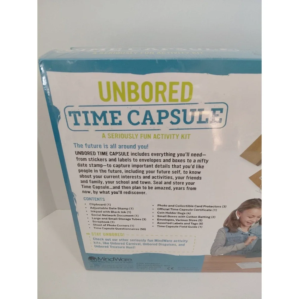 Unbored TIME CAPSULE‎ A Seriously Fun Activity Kit MindWare  Ages 8+ Sealed NEW